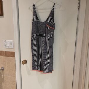 Roxy Black and White Striped Mini Dress